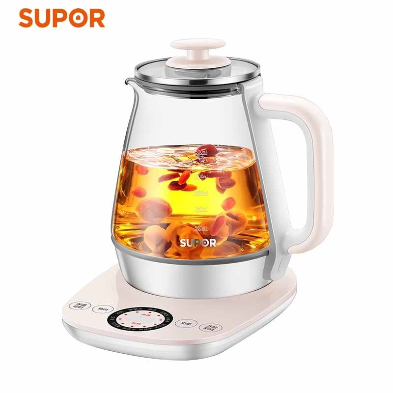 苏泊尔（SUPOR）SW-15Y12养生壶 1.5L 高硼玻璃 多功能 智能预约 全自动加热 煮茶壶煮茶器