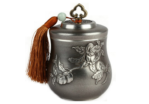 事事如意磨砂锡罐 纯锡密封茶叶罐高档锡制茶礼