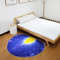 趋然创意地毯 花朵圆形书房桌椅地垫花瓣床边飘窗卧室可机洗地毯
