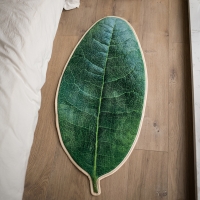 趋然创意地毯 仿真绿色树叶子地垫卧室厨房杨梅地垫