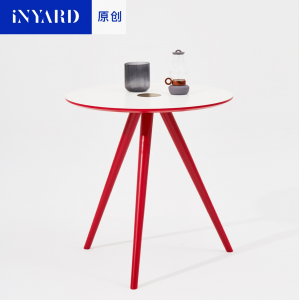 [InYard原创]白色小户型北欧简约时尚实木家用两人小餐桌小圆桌